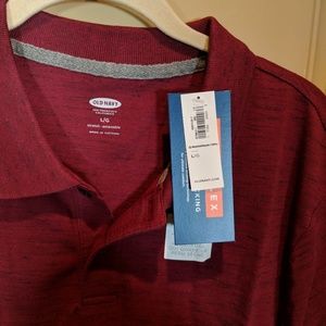 BNWT mens old navy burgundy marl polo shirt